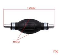 Manual fuel pump suitable for carburetors and low pressure fuel systems in vehicles and marine motors, constructed with rubber and aluminum alloy materials (8mm)