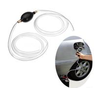 Manual Fuel Transfer Pump Sturdy for Petrol Diesel Water | Oil Liquid With 2 2.1m Flexible PVC Hose and for Copper Interface for Car Boat Aquarium for prime and Drain