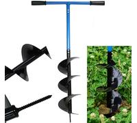 Manual Garden Earth Auger 150mm Post Hole Digger Gr8 Garden Blue One Size