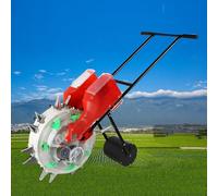 Manual Garden Seeder and Fertilizer Applicator, Hand-Push Roller for Efficient Planting of Soy, Peanut, Corn, and Cotton, 12-Hole Design