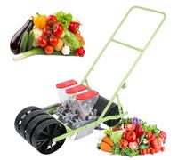 Manual Garden Seeder, Hand-Push Precision Seeder for Vegetable Planting, Adjustable Row Spacing, Ideal for Cabbage, Spinach, Celery and More