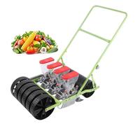 Manual Garden Seeder, Hand Push Vegetable Planter for Precise Sowing and Fertilization, 3-Row Seed Spreader and Fertilizer Applicator for Efficient Gardening