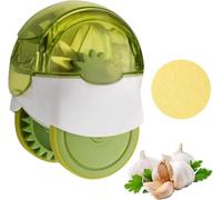 Manual Garlic Chopper & Roller - Easy Chopped Garlic, Ginger & Herb Cutter | Mini Kitchen Gadget 2025 | Garlic Crusher Roller, Garlic Mincer, Grinder for Fresh Garlic, Rolling Garlic Press.