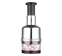 Manual Garlic Chopper - Stainless Steel Hand Press Multi Chopper Cooking Tool | Suitable for Garlic, Minced Meat, Chili, Slices, Onion Cut, Daily Cooking, Home Kitchen