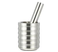 Manual Garlic Crusher with Pestle, 304 Stainless Steel Silver Bowl