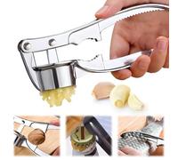 Manual Garlic Press Kitchen Large Garlic Peeler Garlic Muddler Household Garlic Pounder Garlic Press Garlic Peeler for Fine and Coarse Mince Garlic Press,Garlic Mincer, Garlic Crusher (A-3IN1)