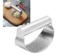 Manual Garlic Press Masher Crusher Squeezer with Brush Peeler Kit Kitchen Gadget Set