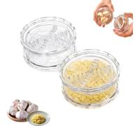 Manual Garlic Twister and Crusher, 2PCS Clear Manual Garlic Twister and Ginger Mincer Tool, Garlic Mincer Twist, Multi-Functional Mincer for Onion, Ginger, Nuts