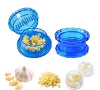 Manual Garlic Twister and Masher, Multi-Functional Mincer Grinder, Twisting Garlic Grinder Mincer, Impact Resistant Kitchen Gadget for Garlic, Onion, Ginger, Herbs, Nuts (1, 1 pcs Blue)