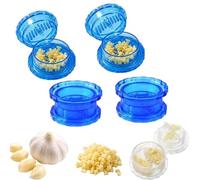 Manual Garlic Twister and Masher, Multi-Functional Mincer Grinder, Twisting Garlic Grinder Mincer, Impact Resistant Kitchen Gadget for Garlic, Onion, Ginger, Herbs, Nuts (1, 2 pcs Blue)