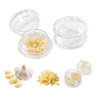 Manual Garlic Twister and Masher, Multi-Functional Mincer Grinder, Twisting Garlic Grinder Mincer, Impact Resistant Kitchen Gadget for Garlic, Onion, Ginger, Herbs, Nuts (1, 1 pcs Clear)