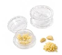 Manual Garlic Twister & Masher, 2PCS Clear Manual Garlic Twister and Ginger Mincer Tool, Garlic Mincer & Garlics Press, Multi-Functional Grinder for Garlics, Onion, Ginger, Nuts (2pcs)