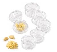 Manual Garlic Twister & Masher, 2PCS Clear Manual Garlic Twister and Ginger Mincer Tool, Garlic Mincer & Garlics Press, Multi-Functional Grinder for Garlics, Onion, Ginger, Nuts (6pcs)