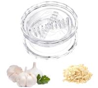 Manual Garlic Twister & Masher, Clear Garlic Tool with Rotary Grinder