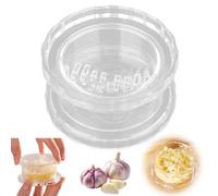 Manual Garlic Twister Mincer Tool Compact Garlic Crusher Grinder Cutter Masher Ergonomic Plastic Chef Press Portable Hand Chopper for Garlic Ginger Herb Seasoning Kitchen Food Prep