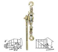 Manual Geared Hand Winch, Portable Cable Ratchet Puller with Brake, Lever Hoist Power Puller for Trailer Tug