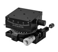 Manual Goniometer Stage, 60x60mm Optical Positioning Sliding Table with ±20° Tilt, Precision Linear Stage for Experimental Setup and Alignment