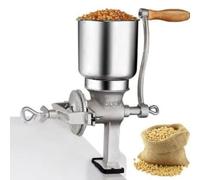 Manual Grain Mill 5.1 Inch Large Hopper, Adjustable Coarseness Hand Grinder for Corn, Spices, Wheat, with Wooden Handle