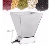 Manual Grain Mill Grinder with Adjustable Settings for Home Brewing and Milling Barley, Wheat, and Other Grains