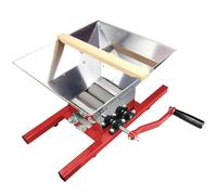 Manual Grape Grinder, Fruit Crusher for Home Brewing & Cider Pressing, 304 Stainless Steel Hopper, Easy Assembly and Use