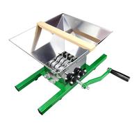 Manual Grape Grinder, Fruit Crusher for Home Brewing & Cider Pressing, 304 Stainless Steel Hopper, Easy Assembly and Use
