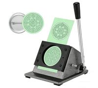Manual Graphic Punch and Die Cutting Machine, Circle Button Cutter, Ergonomic Handle, Compact Design, Perfect for A4 and Photo Paper, Countertop Dimensions: 29.7 x 21 cm