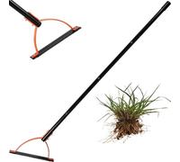 Manual Grass Whip, 60Inch Long Handled Weeding Tool with Double-Edged Serrated Sharp Steel Blade, Manual Weed Grass Cutter Sod Cutter, Grass Whip Cutting Hand Tool for Garden Lawns