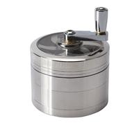 Manual Grinder, Herb Spice Crusher Mill, for Herb, Coffee, Salt Pepper, Manual Nutmeg, Ginger, Rock Salt & Peppercorn Crushing, Handheld Grinding Tool(Silver)