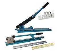 Manual Guide Rail Cutter with Double Groove and Ruler for Cutting Slotted Aluminium - Bench Top Trunking Cutting Tool
