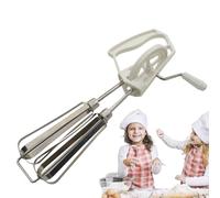 Manual Hand Beater - Stainless Steel Hand Crank Whisk with Mixing Heads | Durable Dishwasher Safe Egg Mixer with Ergonomic Grip, Convenient Hangable Feature, Ideal for Home Use, Professional Bake