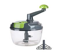 Manual Hand Chopper, ABS Manual Chopper with Crank Folding Handle, No Electricity, Quick Onion Chopper for Onions, Garlic, Salad, Nuts, 18.5 x 18.5 x 22 cm