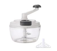 Manual Hand Chopper, ABS Manual Chopper with Crank Folding Handle, No Electricity, Quick Onion Chopper for Onions, Garlic, Salad, Nuts, 18.5 x 18.5 x 22 cm