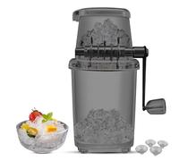 Manual Hand Crank Ice Crusher Machine with Stainless Steel Blades Suction Base Portable -Free Breaker for Drinks Cocktails Platters Ideal Home Parties Outdoor Use
