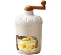 Manual Hand Crank Ice Shaver Machine for Home Use with Stainless Steel Blade, Detachable Design for Easy Cleaning, Comes with Ice Cube Trays for Uniform Ice Blocks (L-1)