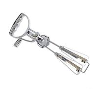 Manual Hand Crank Mixer Stainless Steel Egg Beater Non Electric Dough Whisk Rotary Batter Blender Tool for Kitchen Baking Gadget UK Cream Whipping Device(large)