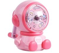 Manual Hand Crank Pencil Sharpener - Auto Pen Feed, 2 Adjustable Gears, Cute Sharpener for Classroom Office Home