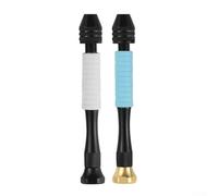 Manual Hand Drill 0.3-3.4mm for mini Drill Pen for PCB Circuit Board Punching Soft Metals Acrylic Crafting Portable Handheld Device(white + blue)