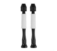 Manual Hand Drill 0.3-3.4mm Precision Pin Vise for Model Making Wood Plastic Resin Crafts DIY Jewelry Tool Set White Blue(White)