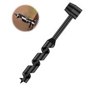 Manual Hand Drill for Outdoor Use, Woodworking Hand Drill Wrench, Multi-Purpose Auger, Spiral Drill for Outdoor Camping Plug Drill (25 x 230 mm) (Black)