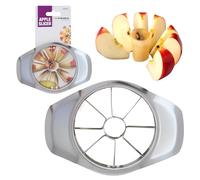 Manual Hand Held Apple Slicer - Kitchen Tool, Wedger, Side Grip Handles | Stainless Steel Blades, Efficient, Effortless, Easy | Fruit Cutter, Cocktail, Push Style, Versatile