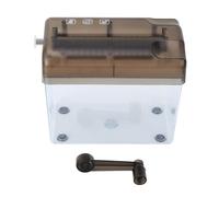 Manual Hand Held Shredder for A6 Documents and Receipts, 17 by 14.5 by 10 Centimeter Portable Desktop Paper Cutting Tool with 1 Liter Transparent Bin, Black Stationery Accessory