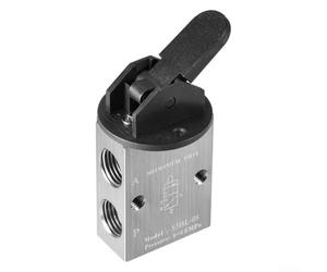 Manual Hand Pull Pneumatic Valve S3HL-08 2 Position 3 Way 1/4PT Fitting Mechanical Air Switch for Pilot Control Circuits Aluminium