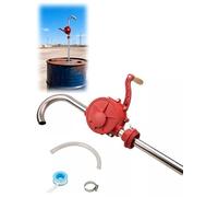 Manual Hand Pump for Diesel and Gasoline Transfer, 304 Stainless Steel, Compatible with 5-55 Gallon Drums, Includes 100cm Hose