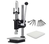 Manual Hand Punching Machine, Height Adjustable Leather Hole Press with Hex Screws, for Installing Rivets and Snap Buttons