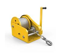 Manual Hand Winch 1200lbs Self-Locking Crank Hoist for Boats and Trailers Portable Two-Way Handheld Lifting Device for Caravan and Household Use