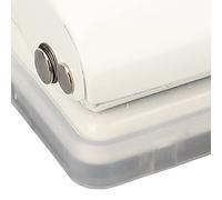 Manual Handheld 3 Hole Puncher, All Metal Paint Body, 5 Sheets 70g Capacity, for B5, A5, A6, A7, A4 Paper, White
