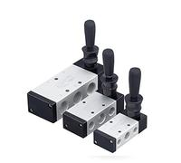 Manual Handle Wrench Air Valve Switch 4H210-08 4H310-10 4H410-15 Pneumatic Control 2 Position 5 Port Reversing Pull 1/4‘‘ 1Pcs(4H310-10,with 12mm Fitting)