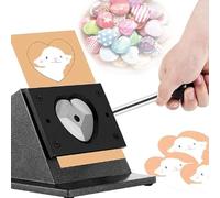 Manual Heart-shaped Badge Cutter, Button Cutter, Suitable for Badge Making, Photo Paper, Art Paper, and Clipboard Cutting.