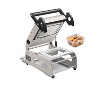 Manual Heat Sealer for Food Containers, Commercial Tray Sealing Machine, One-Hand Operation for Prepared Meals Sandwich Bakery Packaging