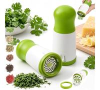 Manual Herb Grinder Spice Mill, Handheld Rotary Parsley Cutter with